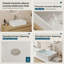 Lavabo de salle de bain rectangulaire en céramique cannelée blanche L 19 19 5/8 po x l 11 11/16 po avec conception à nervures verticales