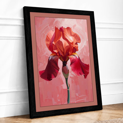 Crimson Iris Botanical - Framed Print
