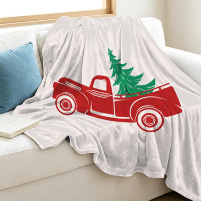 Machine Printed Throw Blanket
