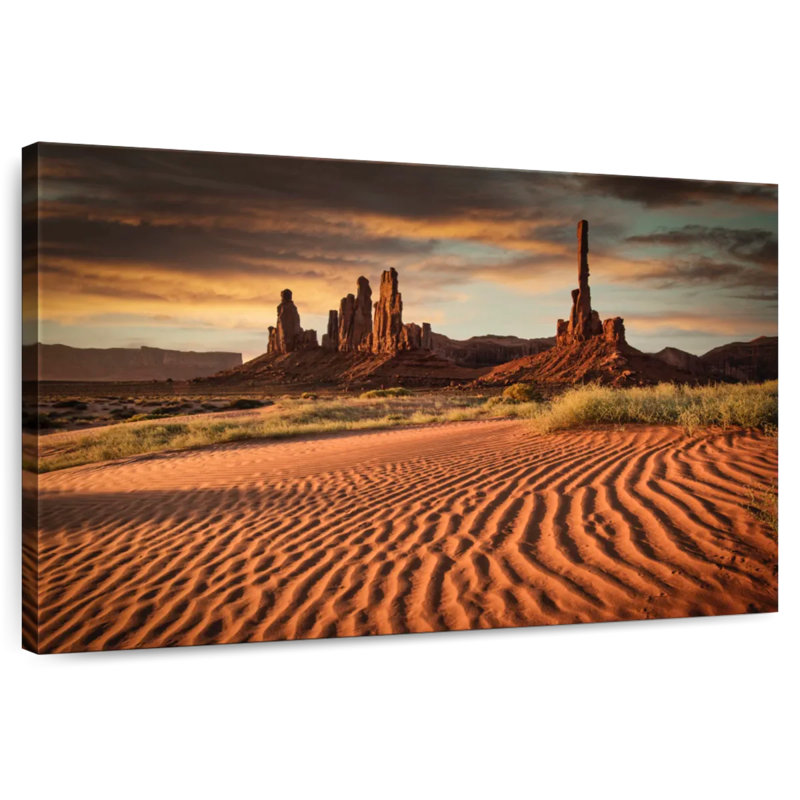 Alvord Sunrise Over Totem Pole In Monument Valley, 24" H x 36" W