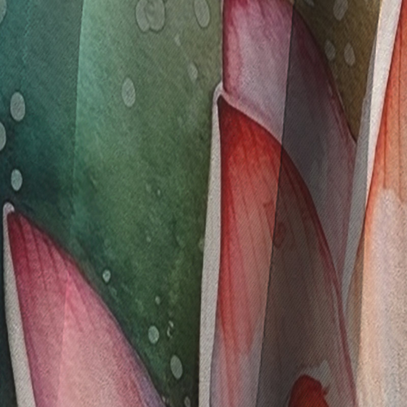 Rideau de lotus rose en velours floral - Dreams III, L 52 po x L 63 po
