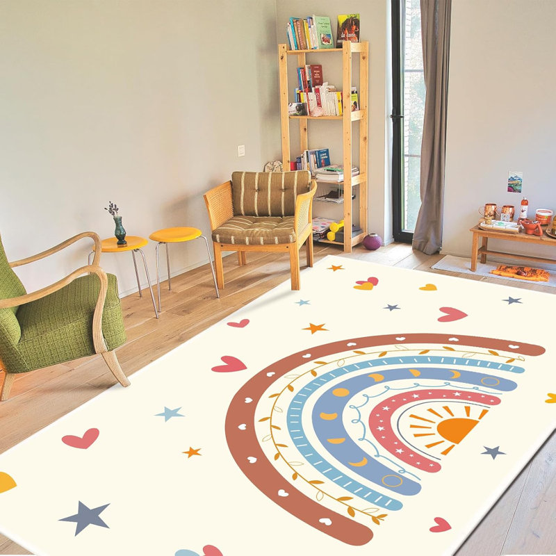 Tapis arc-en-ciel, 2' 11" x 4' 11"