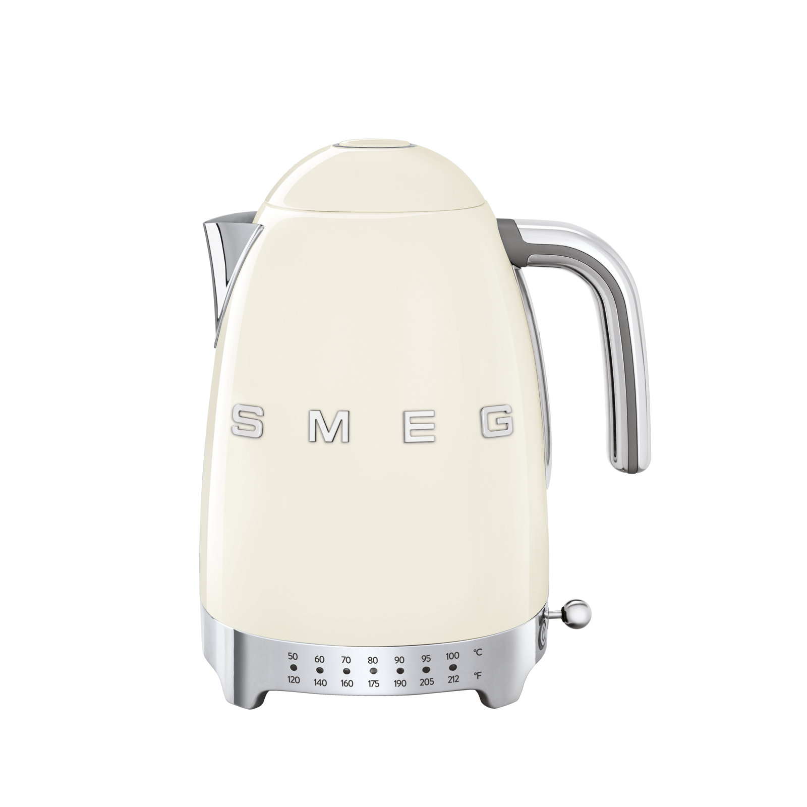 SMEG 50's Retro Style 7-Cup Variable Temperature Electric Kettle, Cream