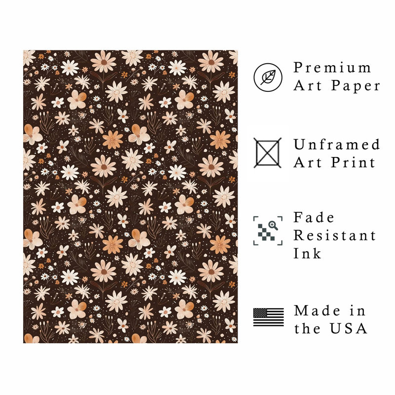 Motif floral d'automne sans cadre