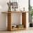 Elegant Minimalist Console Table With Curved Corners,Natural Wood Veneer,U-Base Design For Easy Placement ,Perfect For Displaying Your Treasures,Simple Assembly-540524177
