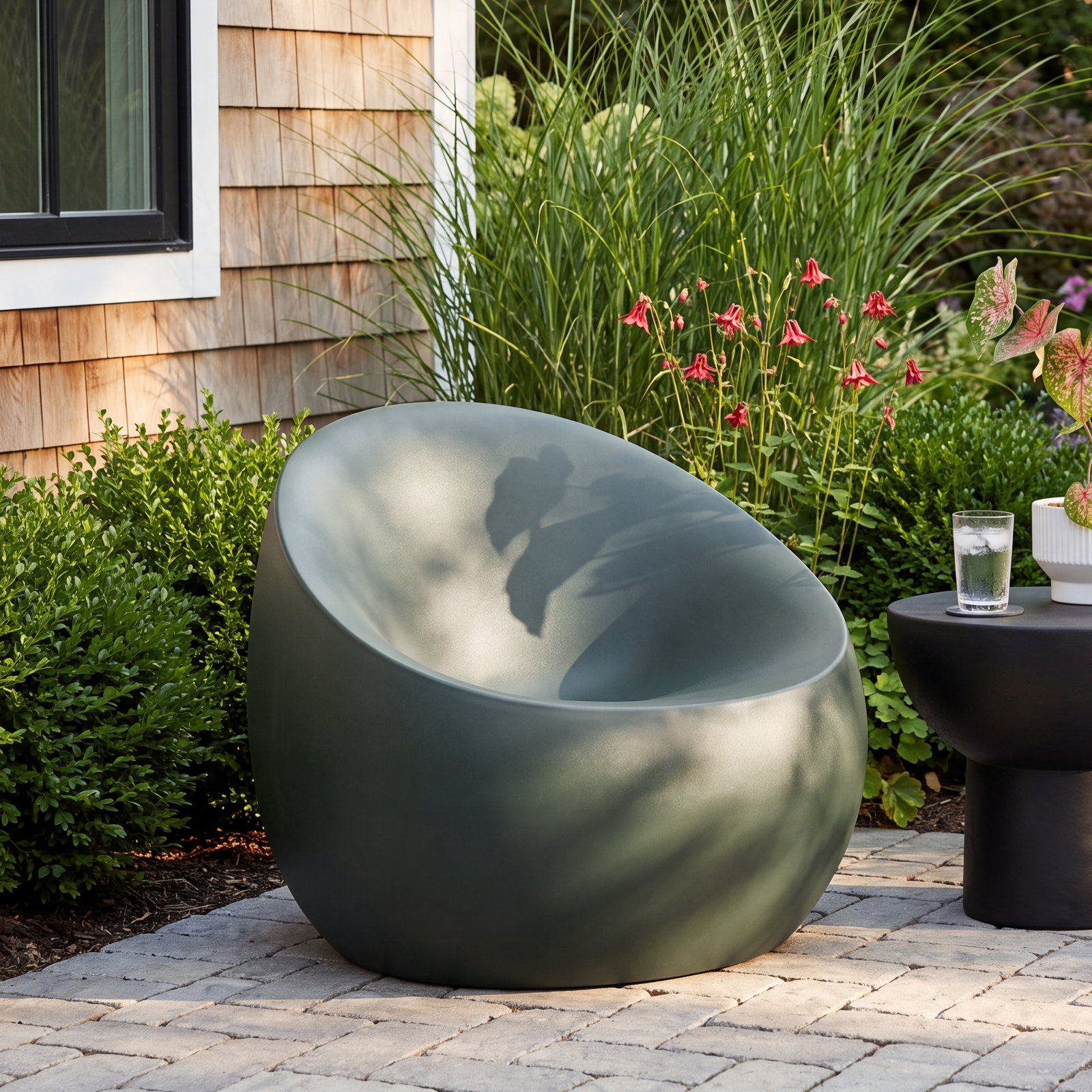 Stone Patio Lounge Chair, Green