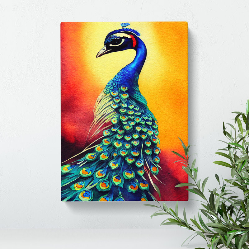 Pure Peacock - Wrapped Canvas Print, 50cm H x 35cm W x 3cm D