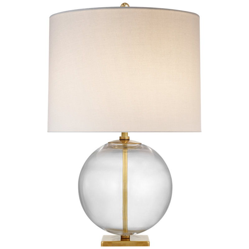 kate spade new york Elsie Table Lamp, Blush, Clear Glass