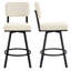 Bronson 26.6" Industrial Swivel Counter Stool with Rectangular Back and Metal Frame-531486207