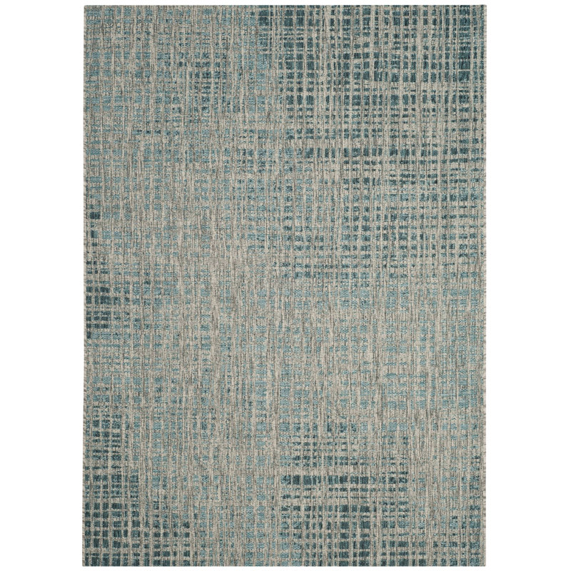 Arvelo Performance Abstract Indoor/Outdoor Area Rug, Rectangle 6'7" x 9'6"