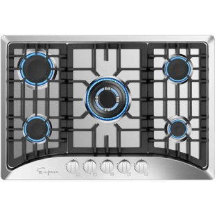 Plaque de cuisson au gaz de 30 pouces avec 5 brûleurs Sabaf de classe mondiale, convertible GPL / ng, cuisinière à gaz idéale pour la cuisine Empava (Ensemble de 2)