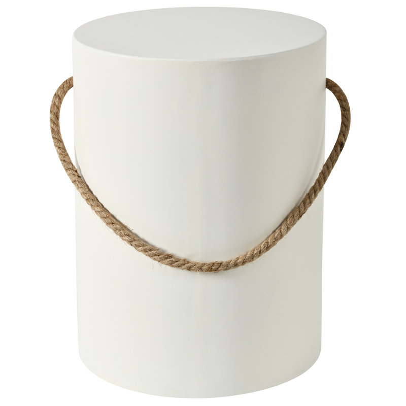 Juteweave Modern Magnesium Oxide Outdoor End Table, Beige brun