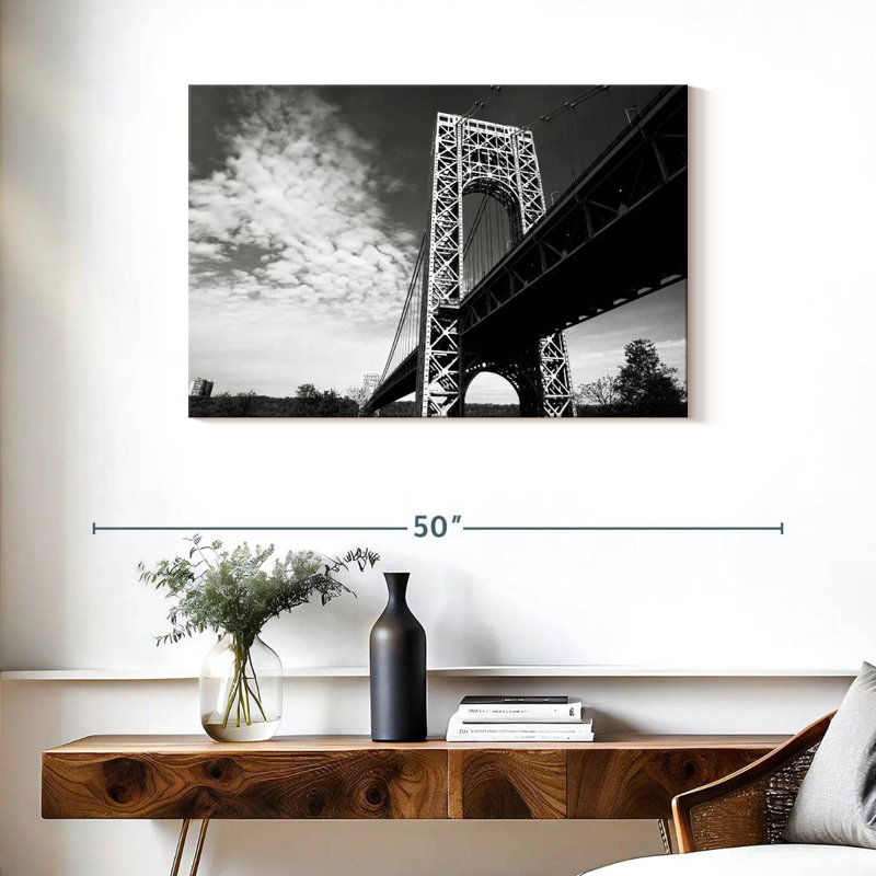 Lilie George Washington Bridge BW, 24" H x 36" W