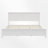 White Solid Pine Wood Bed Frame with Headboard, Simple Low Profile Platform Bed with Under Storage, No Box Spring Needed & Sturdy Wooden Slats,  King Size-1621741818-1620425487