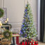 Arbre de Noël artificiel pin vert avec lumières DEL Aldred-1769332995