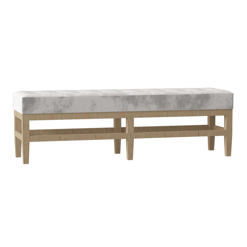 Banc rembourré Galindo-White, Naturel, Ardoise Atlas
