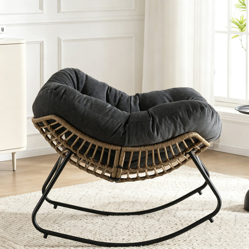Steel Rocking Chair, Black