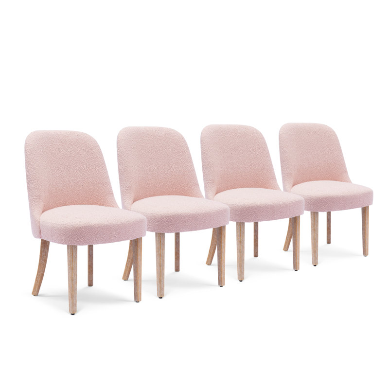 19.5'' H Upholstered Side Chair, Pink