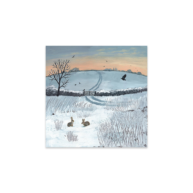 «Winter Dawn» par Jo Grundy - impression non encadrée, H 24 po x l 24 po x P 0,25 po