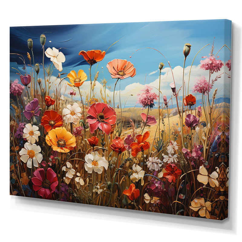 Wildflowers Symphony Field I, reproduction d'art sur toile, H 12 po x l 20 po, Toile tendue