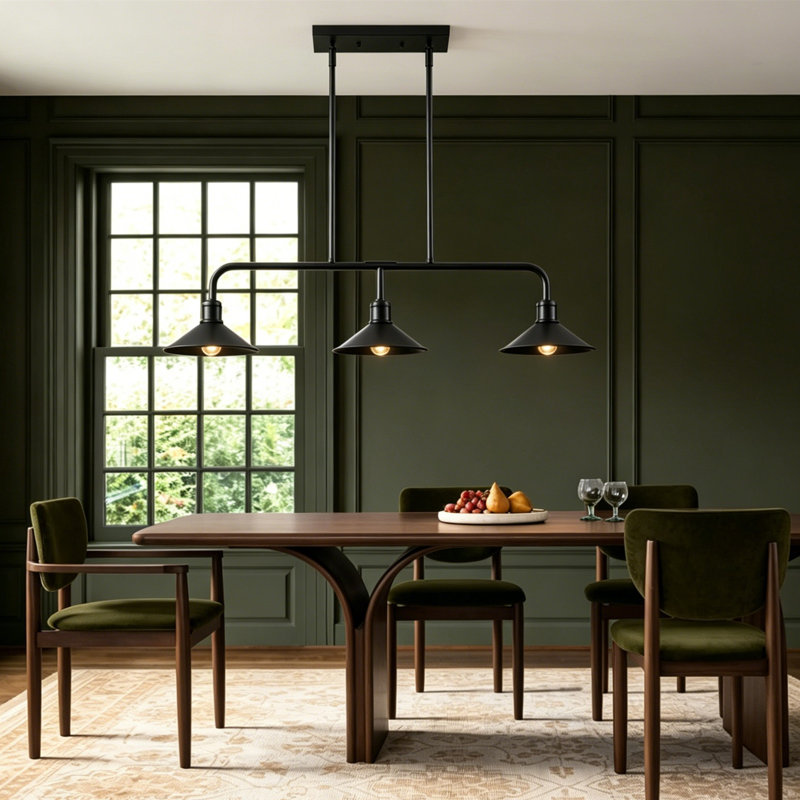 Luminaire suspendu pour îlot de cuisine 3 lumières
