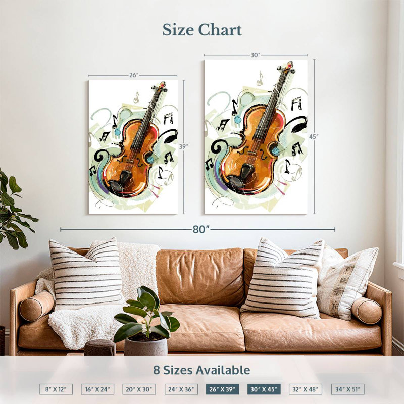 Abarca Cartoon Violin, 39" H x 26" W