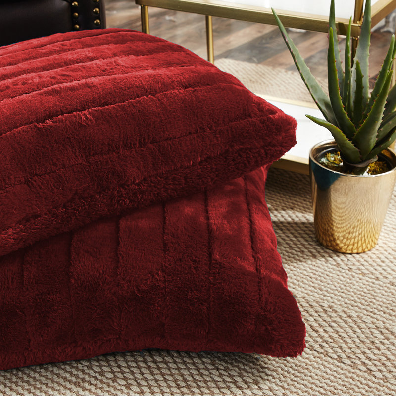 Supermink Square Euro Pillow Cover, Jester Red