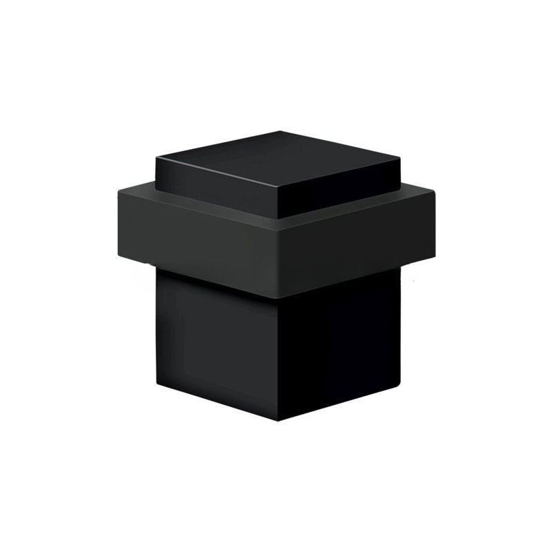 Pare-chocs de sol universel carré Deltana UFBS138U19 de 1-3 / 8 po de couleur laiton peint, Peinture noire