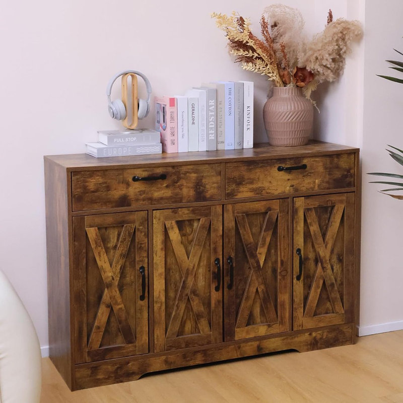 Buffet avec tiroirs et portes - Brun