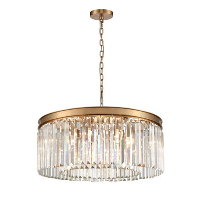 Adeliz 8 - Light Brass Drum Pendant