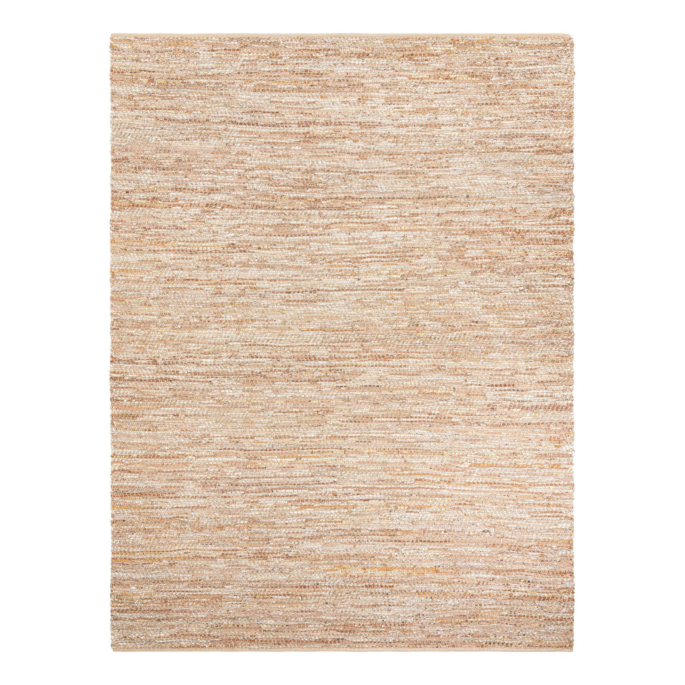 Unique Loom Leather Metallic Jute Unique Bling Hand Braided Beige ...