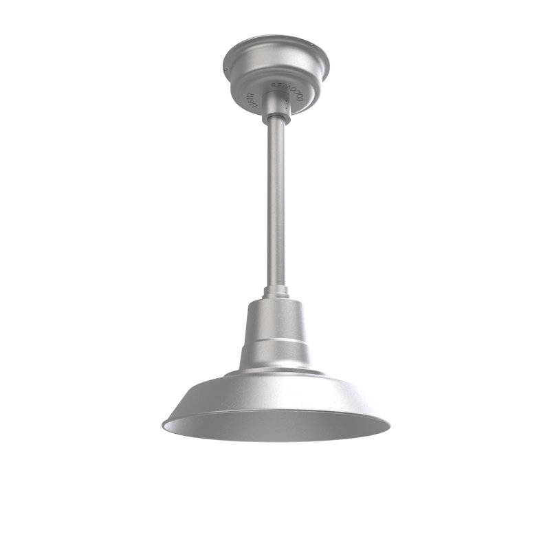 Haleigh 1 - Light LED Single Pendant, 48" H x 12" W x 12" D, Galvanized Silver