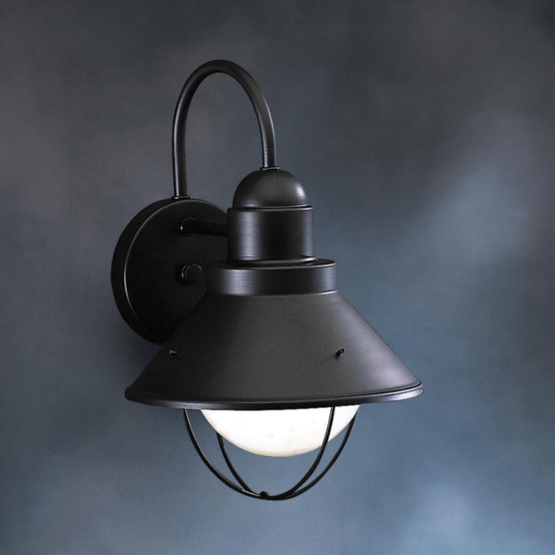 Kichler Seaside 1 - Light 12" Outdoor Barn Light, Painted Black