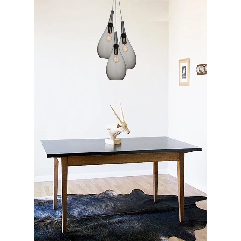 Earth 3 - Light Chandelier, Brushed Nickel, 108" H x 18" W x 18" D