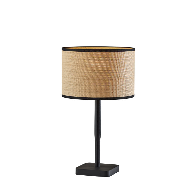 Lampe de table Phipps, Naturel / noir, Noir