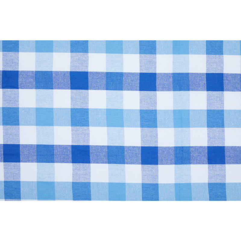 Korinne Rectangular Tartan Tablecloth, Blue