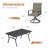 6 -Person Patio Dining Set with 63" Rectangular Dining Table and Padded PVC-coated polyester Swivel Chairs-161646026