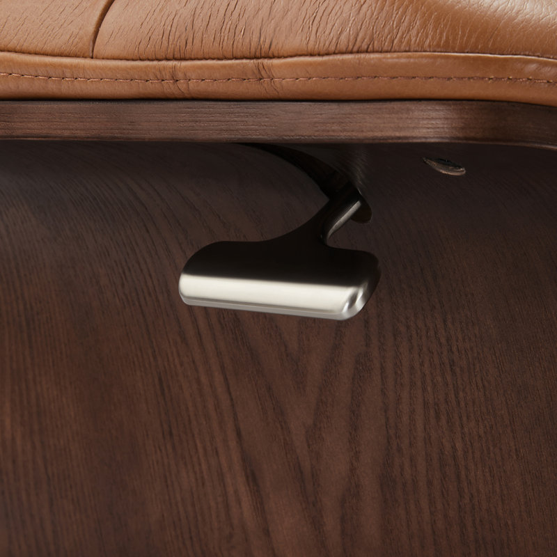 Dillon Leather Swivel Recliner, Boston Saddle