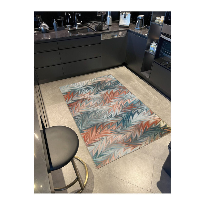 Tapis tissé et brodé en croix à motif coloré Cross, Rectangle 3 pi 3 po x 4 pi 11 po