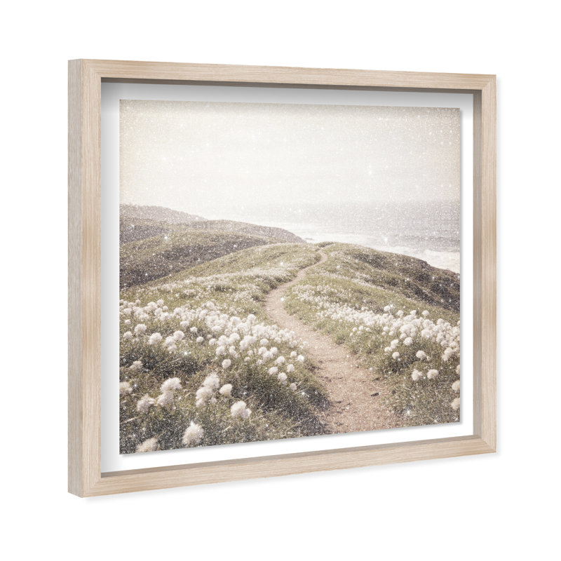 Blooming Path Print by Oliver Gal, 13.5" H x 13.5" W, Natural Oak Shadowbox