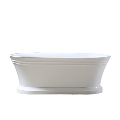 59" x 30" Freestanding Soaking Acrylic Bathtub