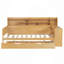 Lit de jour en bois avec tablettes de rangement, lit multifonctionnel avec lit gigogne et bureau d'étude-411904010-411904009