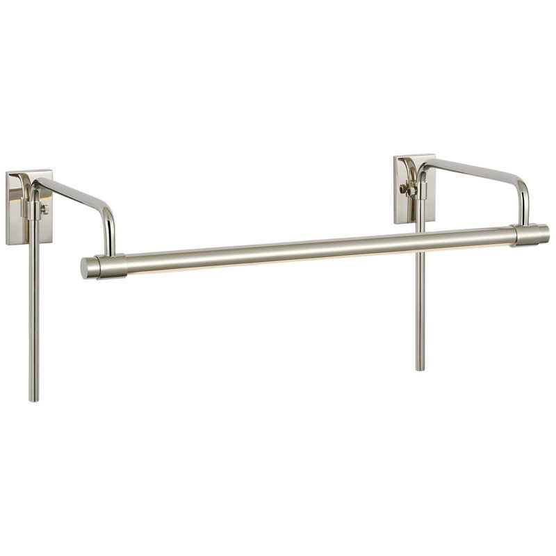 Thomas O'Brien Kidd 18" Frame Mount Picture Light, 8.75" H x 18" W x 8.75" D, Polished Nickel, 12 W