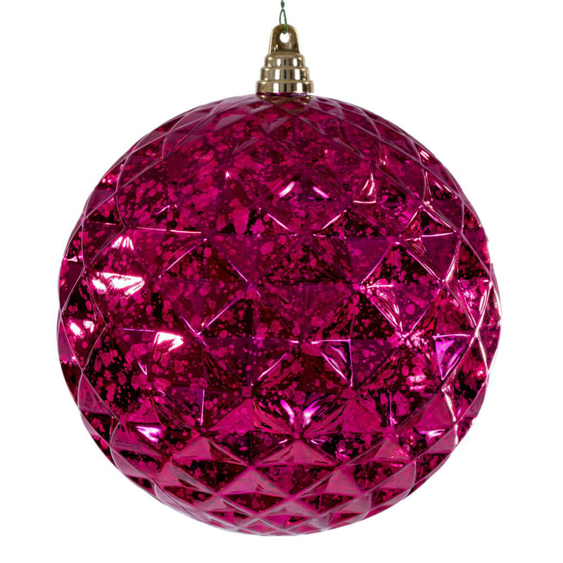 Ornement en diamant 8 po., Fuchsia
