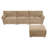 110" Modular Sectional Sofa, L-Shape With Extra-Wide Seat Cushion, Usb And Type-C Charger, Petal Armrest Design, High Density Foam, Free Movement Ottoman, Wood Frame, Chenille, 4 Seat-89480719