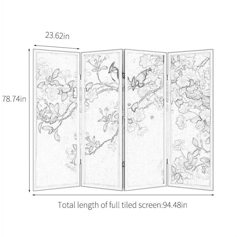 Clôture florale à oiseaux, H 78,74 po x l 94,48 po x P 1,18 po