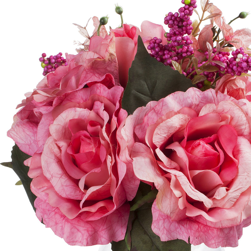 Silk Arrangement in Vase, Pink