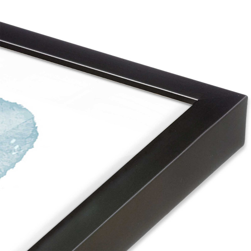 Imprimé d'hiver d'hiver, H 13,75 po x l 13,75 po, Cadre simple en zinc patiné, bois massif