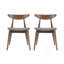 Ensemble de 2 chaises rétro en bois d'hévéa avec dossier ergonomique et coussins moelleux-220121117-220121116