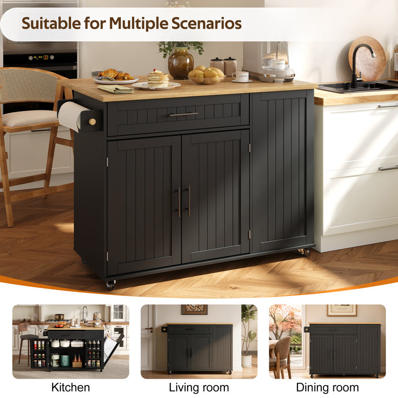 Kitchen Island, Black